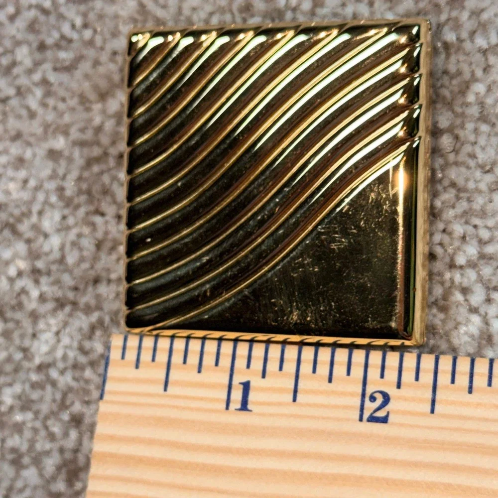 Vintage Estee Lauder Gold Wave Compact Set Translucent Face Powder Ecru Style